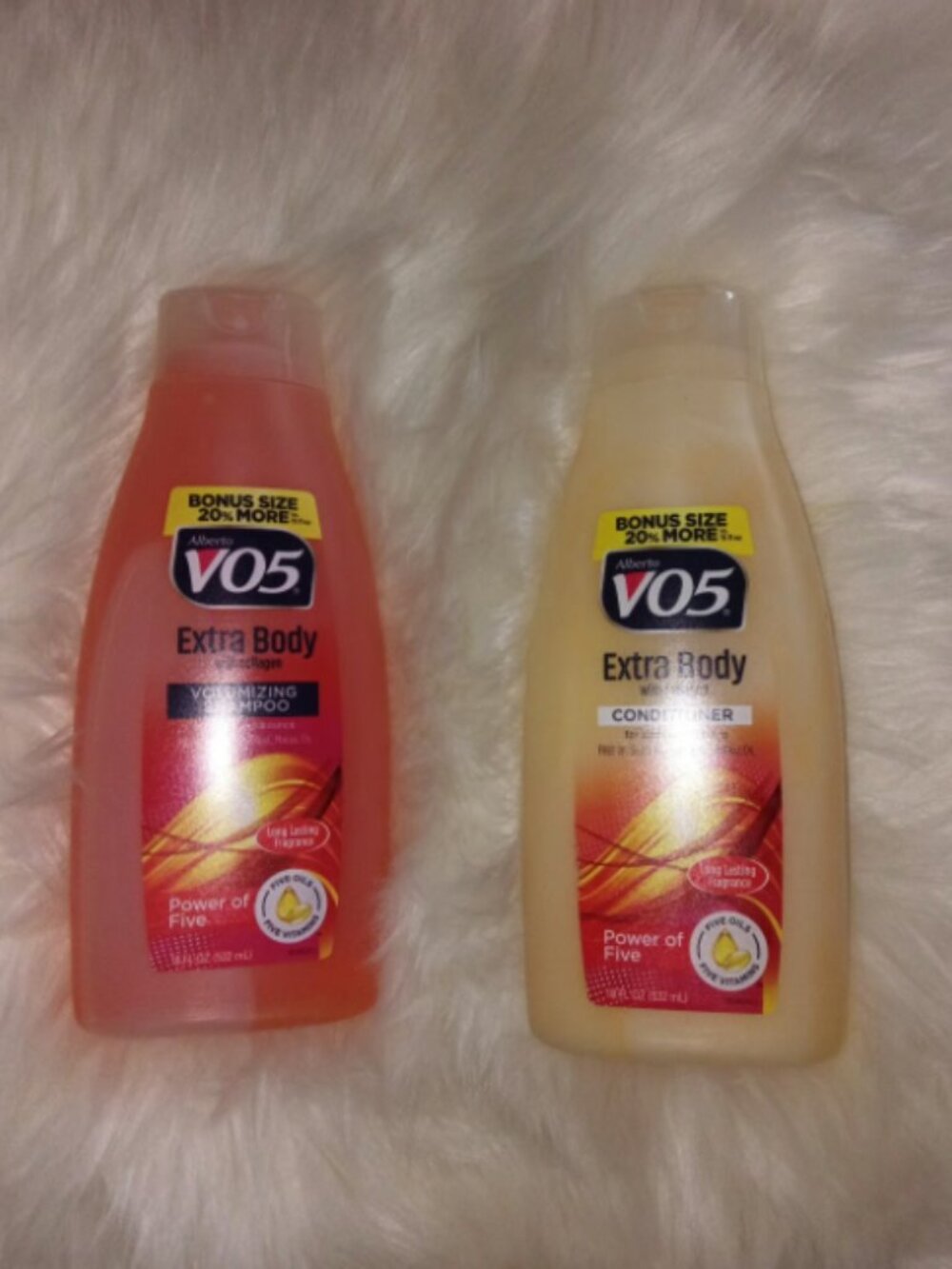Lot of 2 Alberto VO5 Power of 5 Shampoo & Conditioner 18OZ